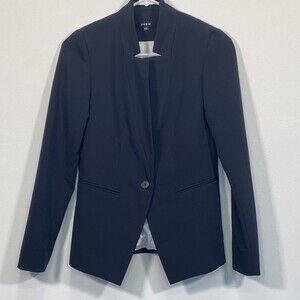 Drew Blazer Size XS Black Stand Up Collar Business Career Minimalist NEW